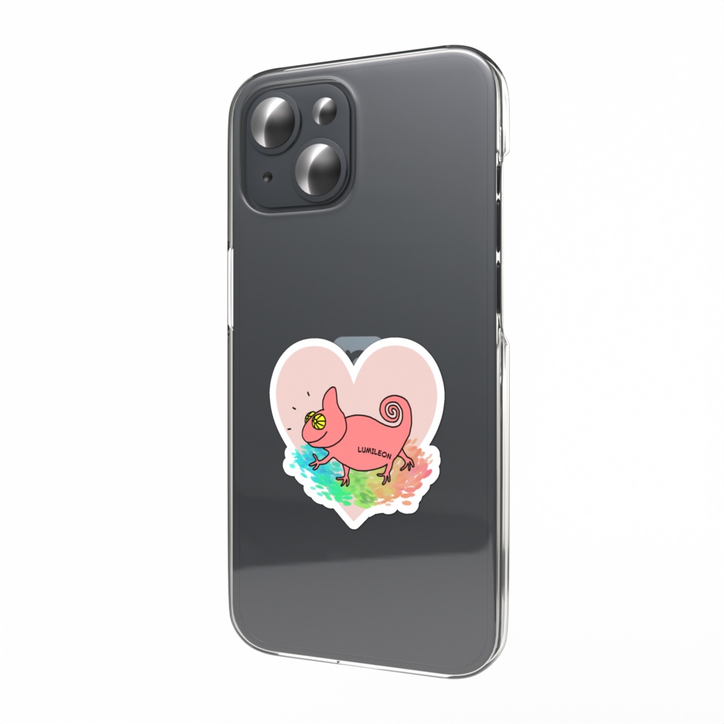 スマホステッカー(油彩タッチあり、ハート)