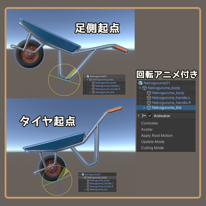 猫車(一輪車)- VRChat対応