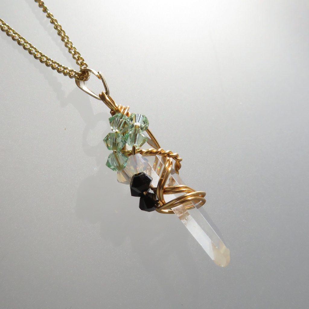 水晶ポイントネックレス 太刀・大太刀・槍・薙刀