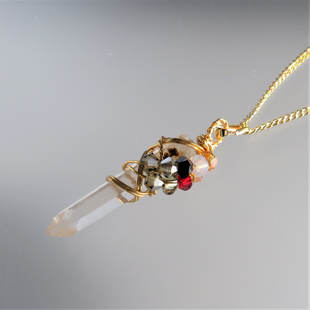 水晶ポイントネックレス 太刀・大太刀・槍・薙刀