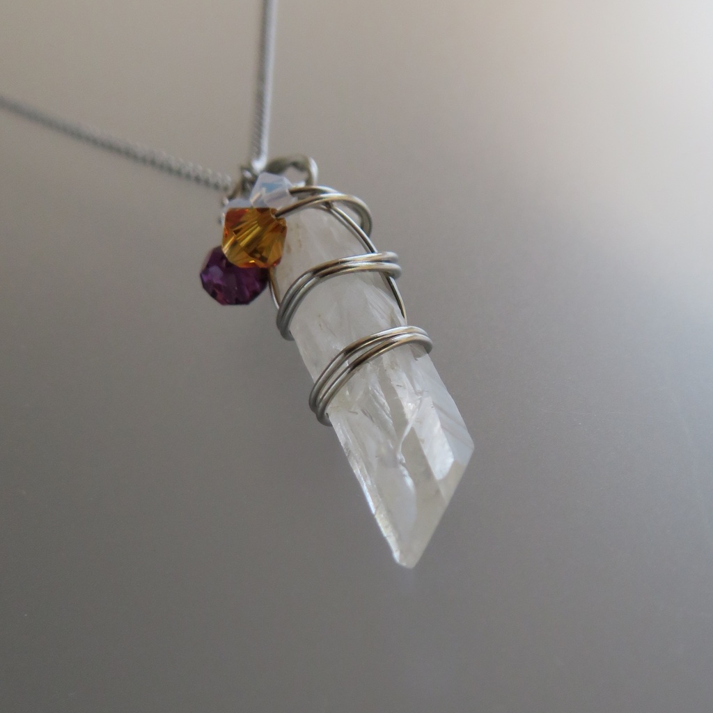 水晶ポイントネックレス 太刀・大太刀・槍・薙刀