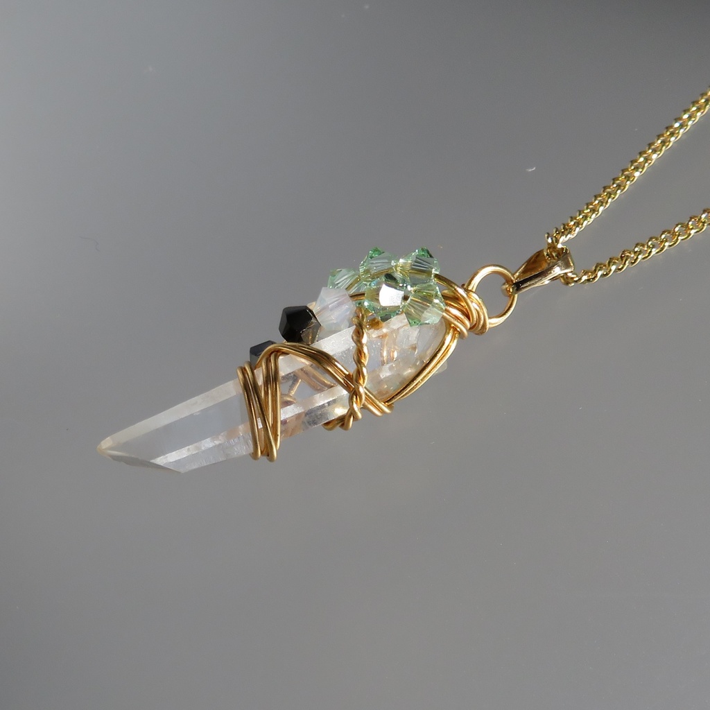 水晶ポイントネックレス 太刀・大太刀・槍・薙刀