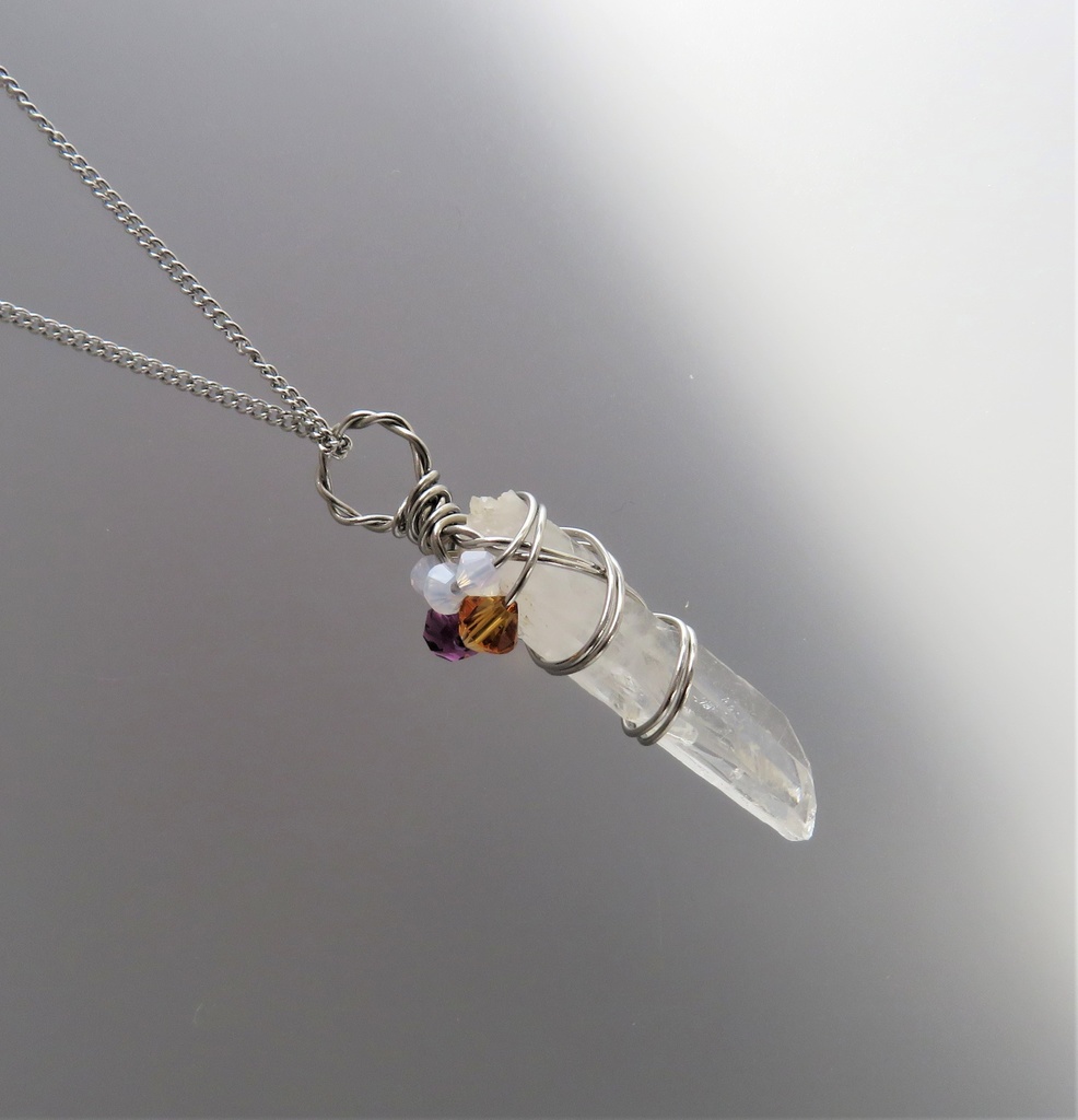 水晶ポイントネックレス 太刀・大太刀・槍・薙刀