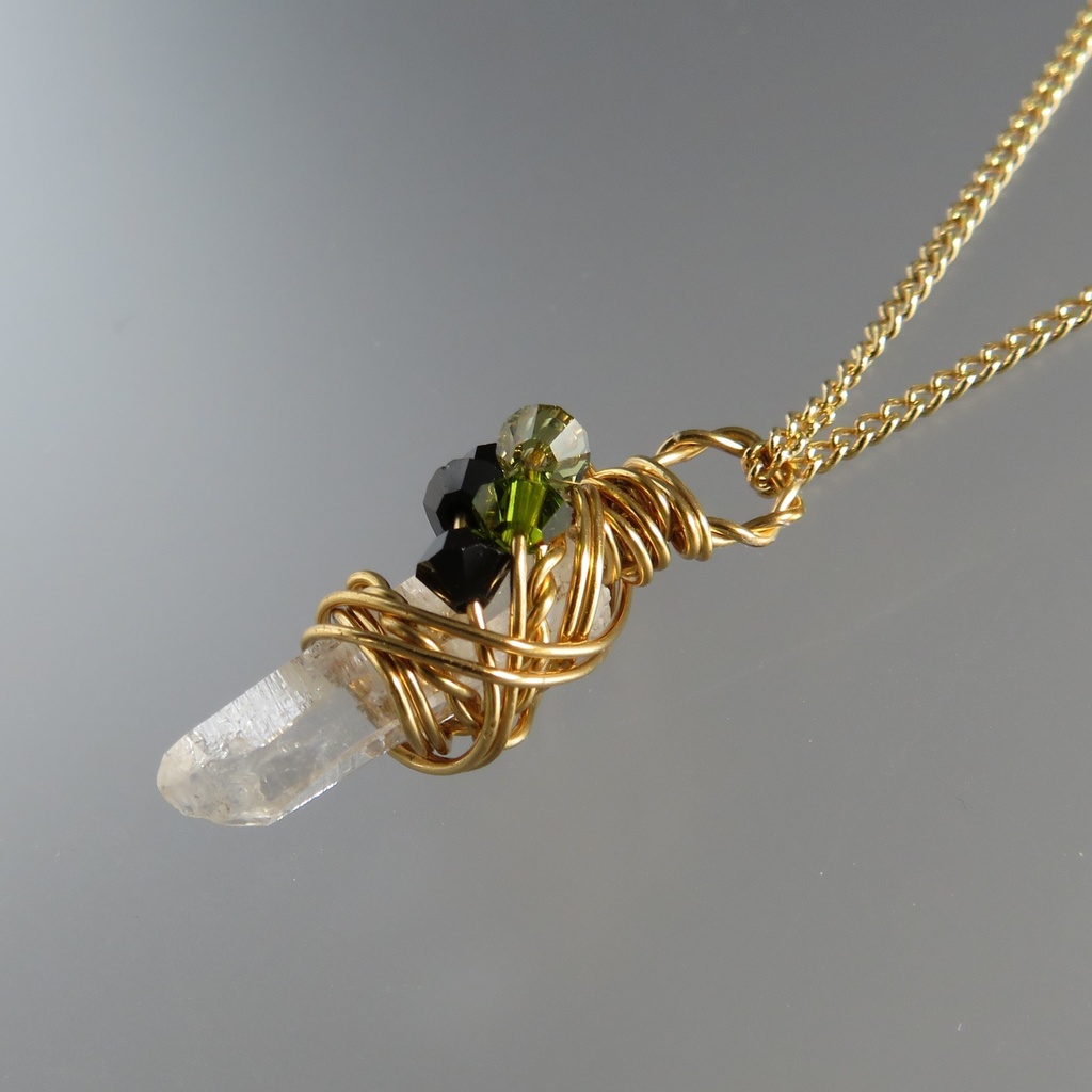 水晶ポイントネックレス 太刀・大太刀・槍・薙刀