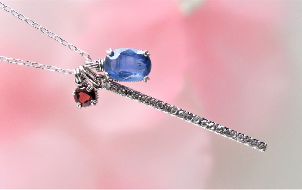 天然石ネックレス 一文字