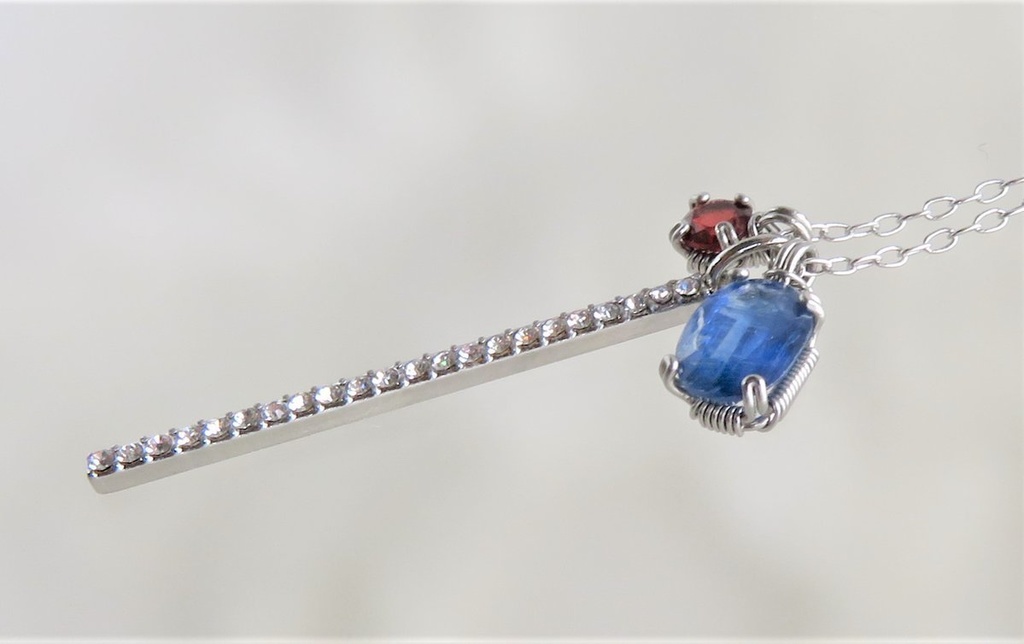 天然石ネックレス 一文字