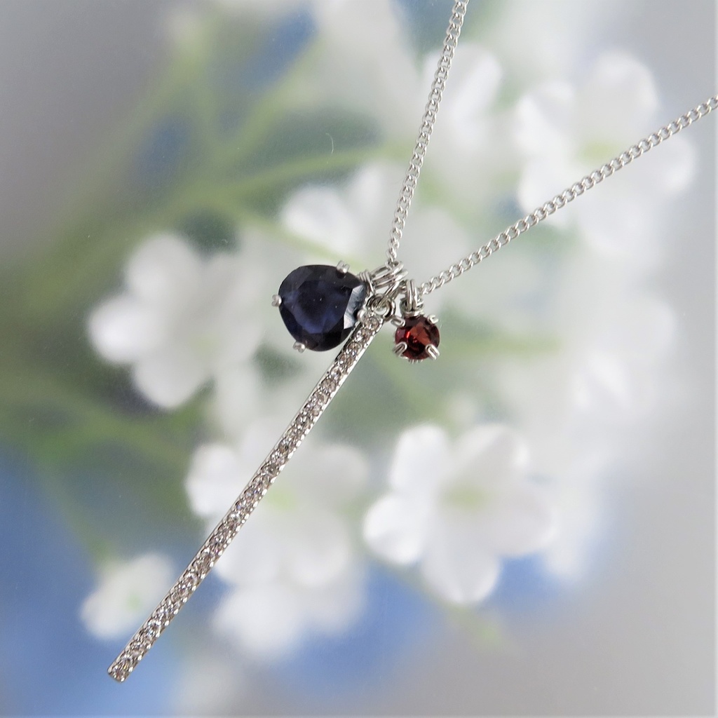 天然石ネックレス 一文字