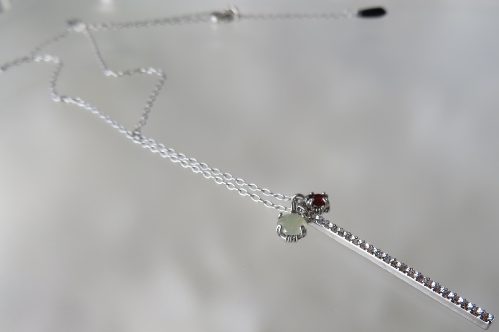 天然石ネックレス 一文字