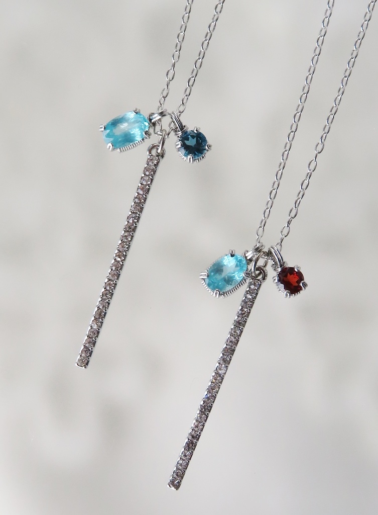 天然石ネックレス 一文字