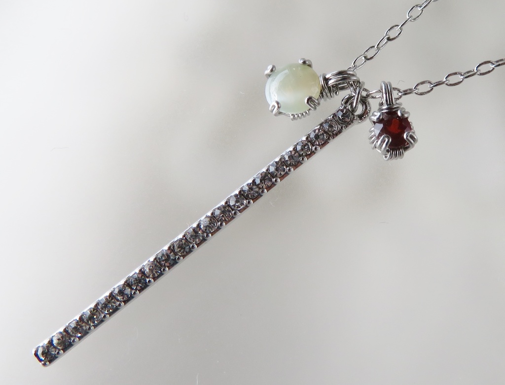 天然石ネックレス 一文字