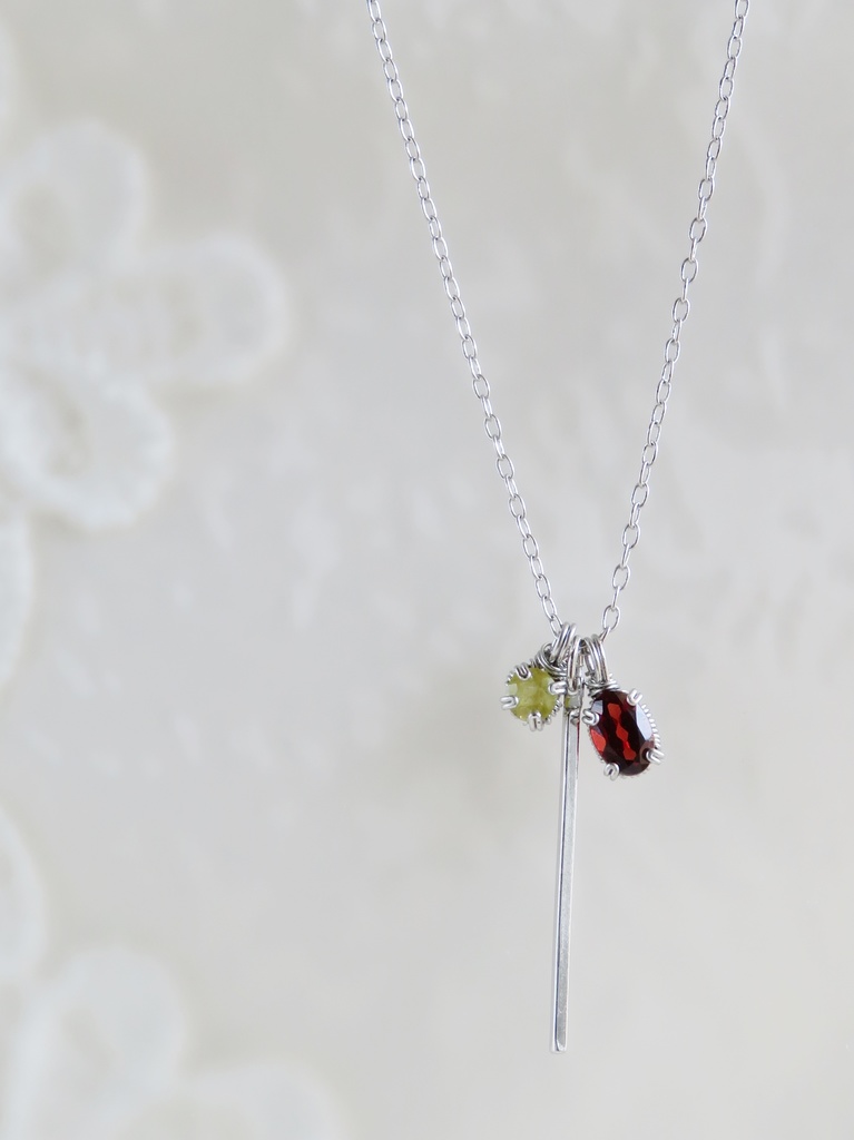 天然石ネックレス 一文字