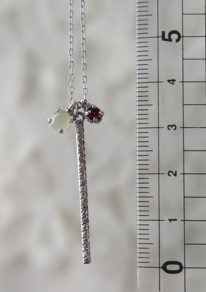 天然石ネックレス 一文字