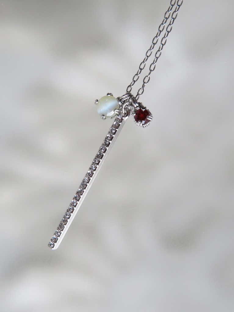 天然石ネックレス 一文字