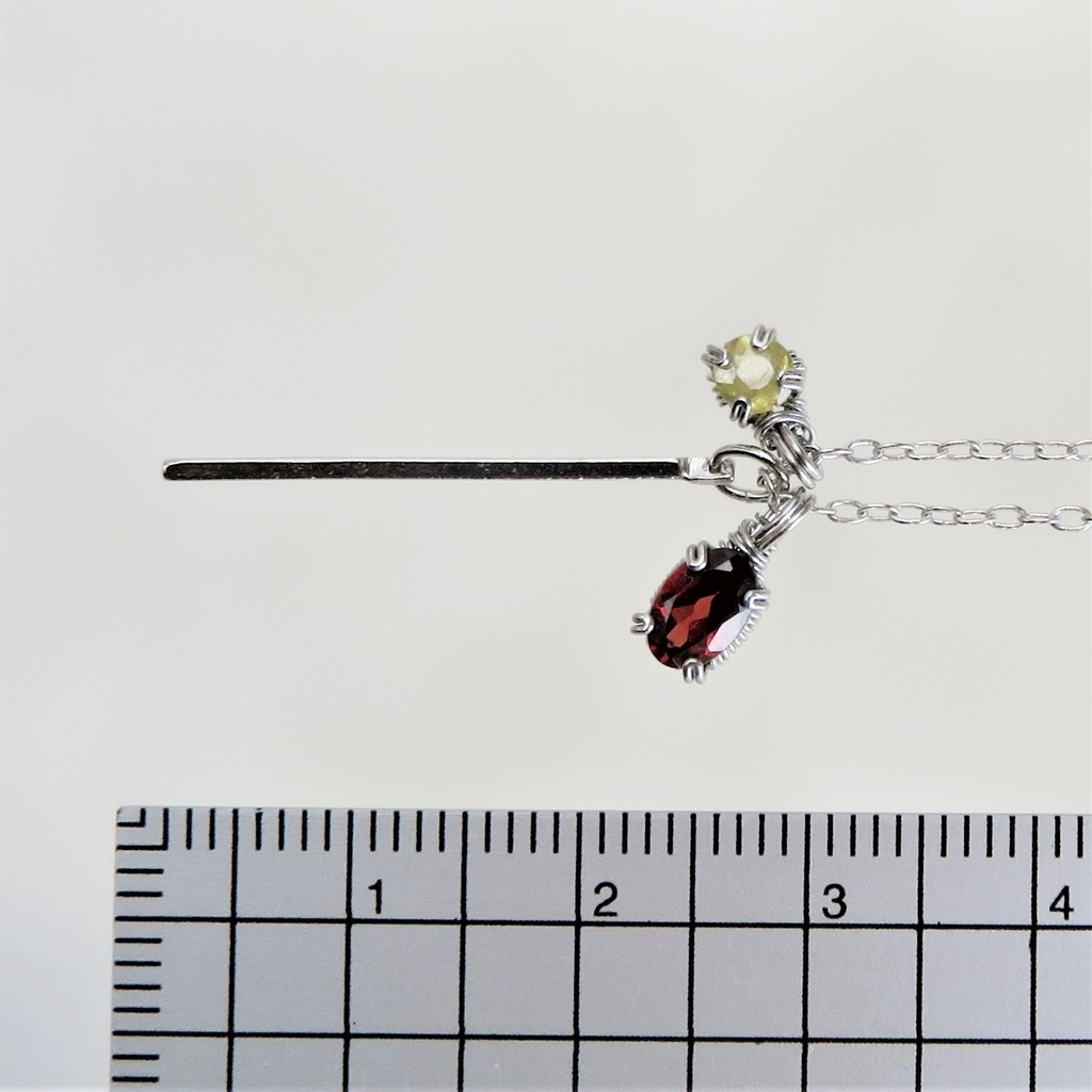 天然石ネックレス 一文字