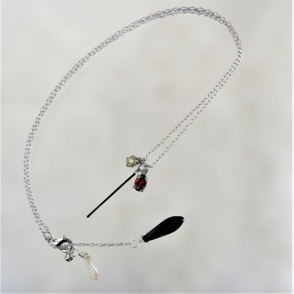 天然石ネックレス 一文字