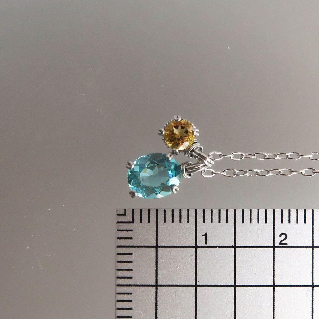 天然石2粒ネックレス 初期刀