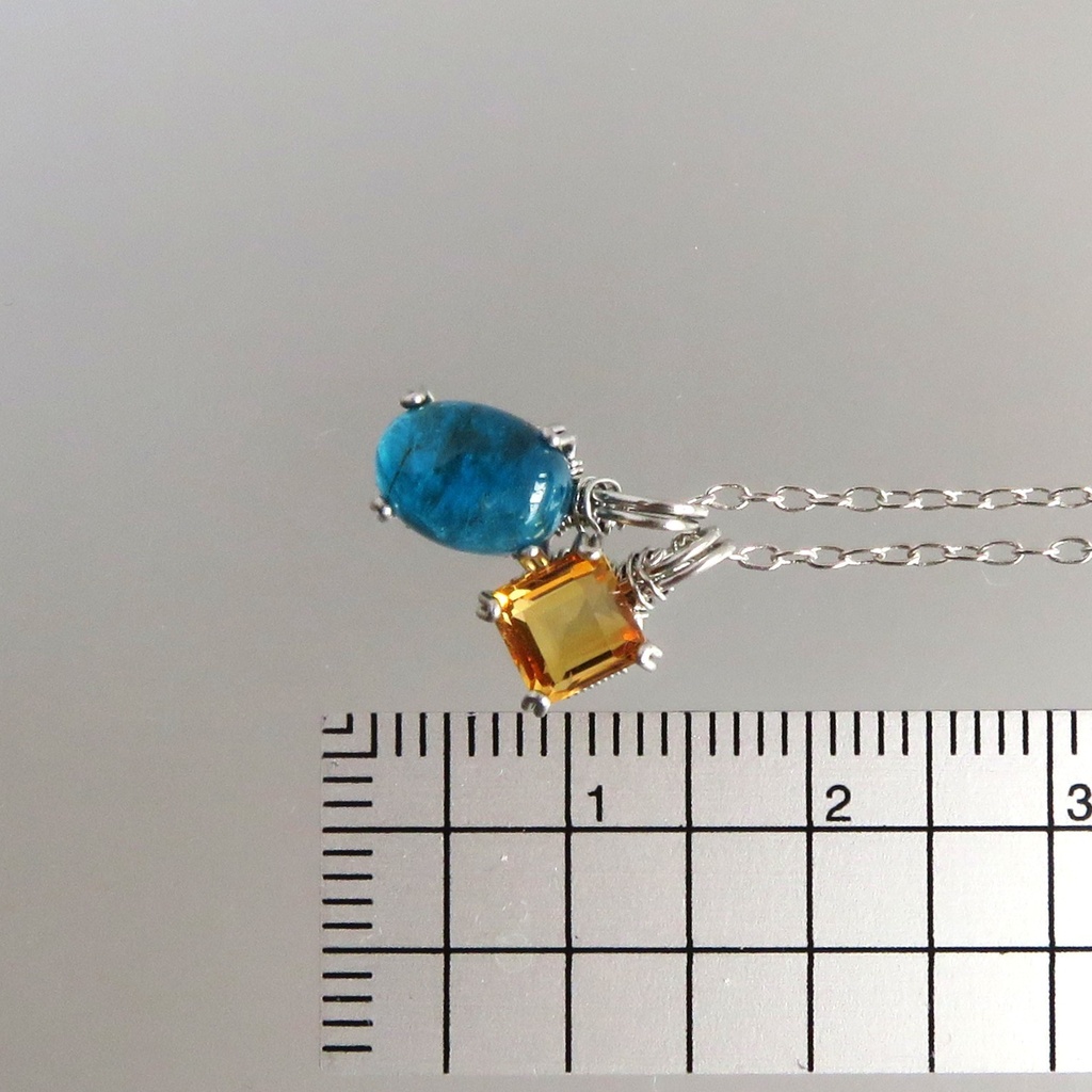 天然石2粒ネックレス 初期刀