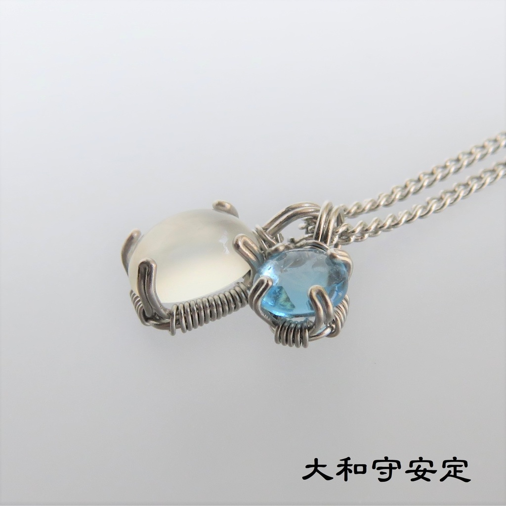 天然石2粒ネックレス 初期刀