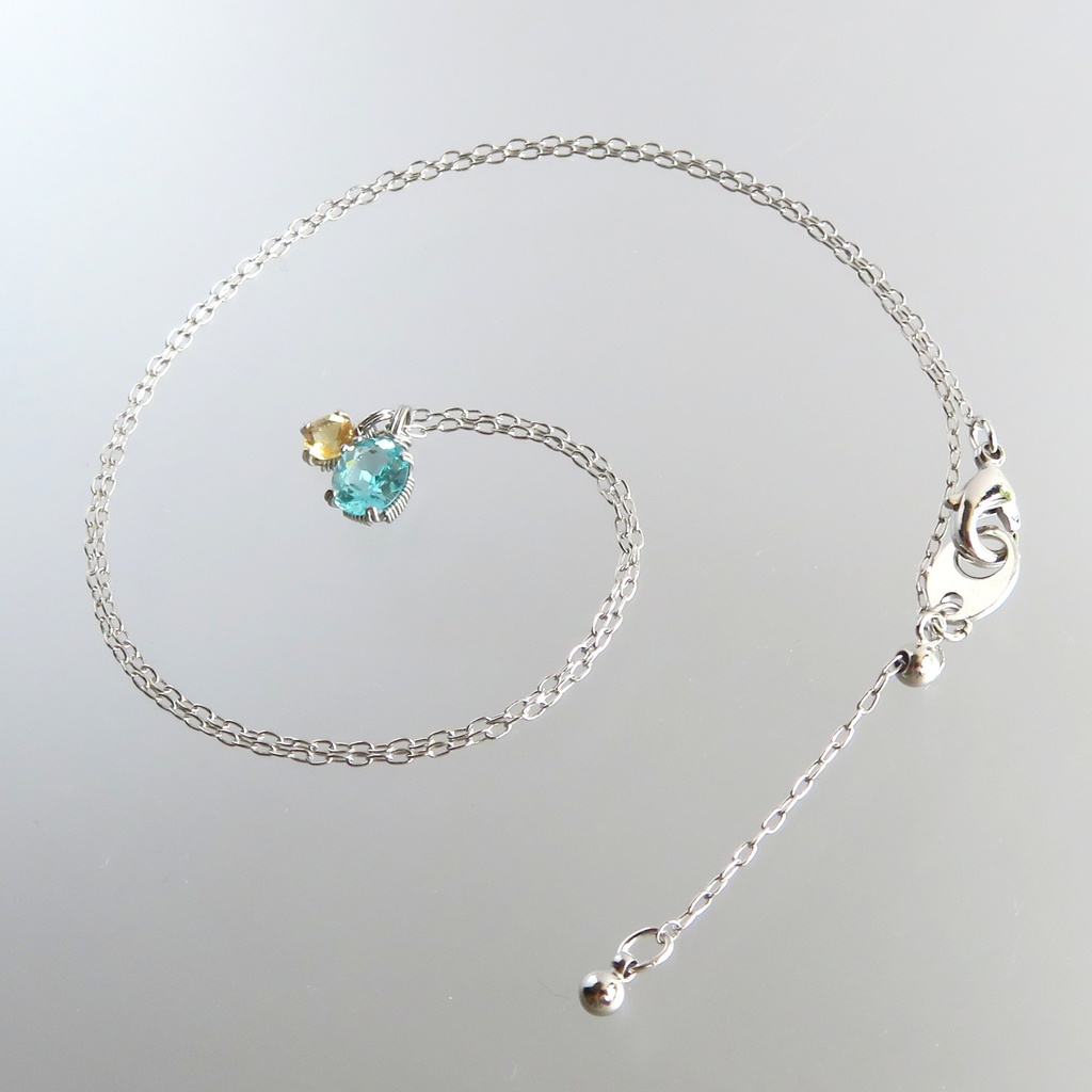 天然石2粒ネックレス 初期刀