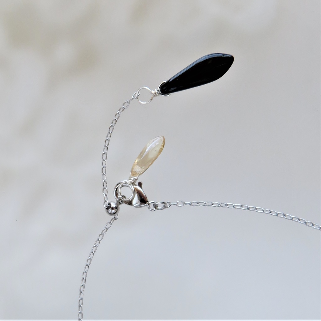 天然石2粒ネックレス 初期刀