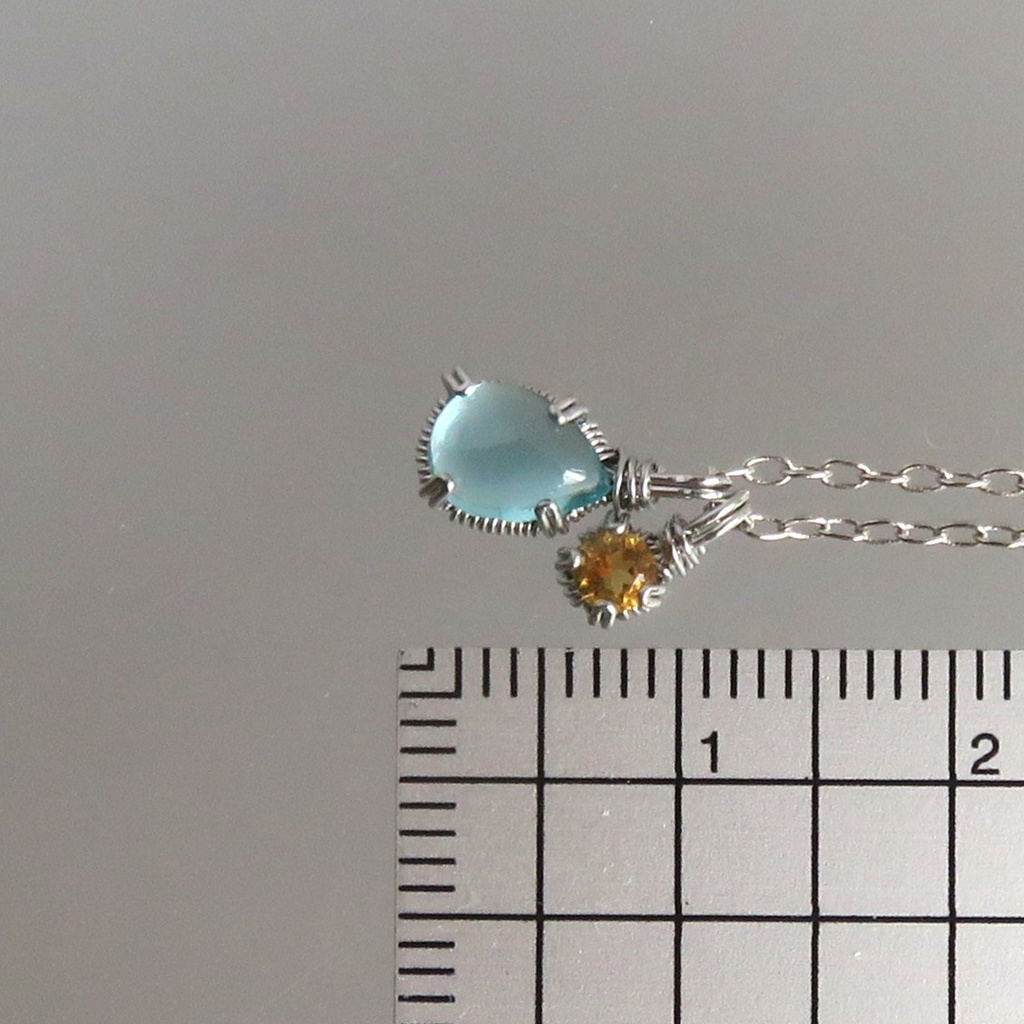 天然石2粒ネックレス 初期刀