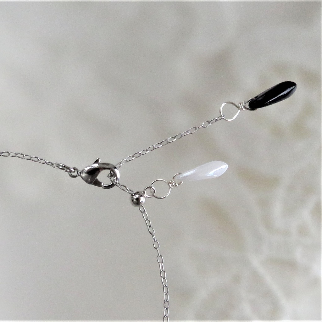 天然石2粒ネックレス 伊達・粟田口・源氏