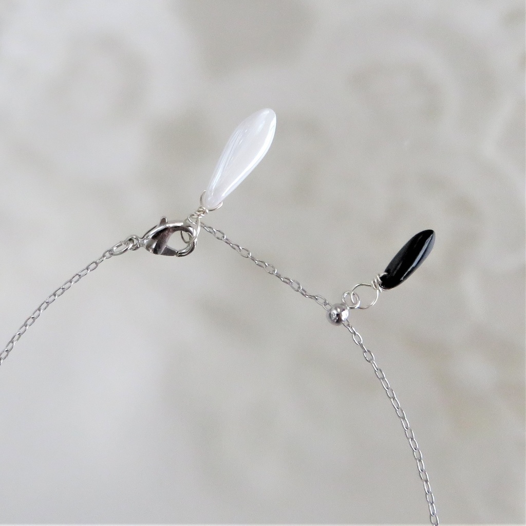 天然石2粒ネックレス 伊達・粟田口・源氏