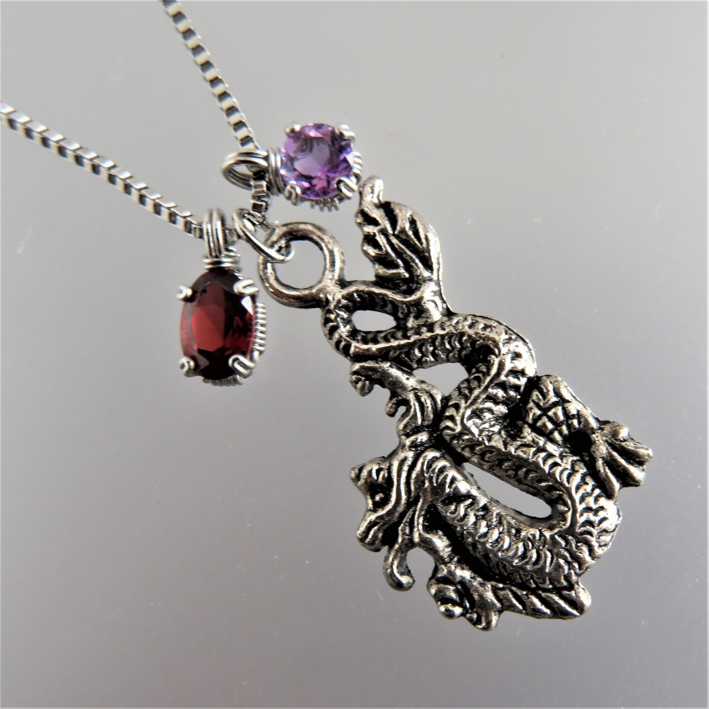 天然石2粒ネックレス 伊達・粟田口・源氏