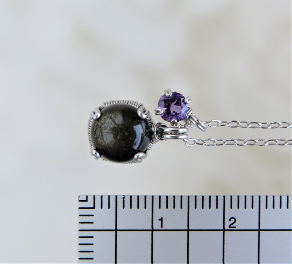 天然石2粒ネックレス 伊達・粟田口・源氏