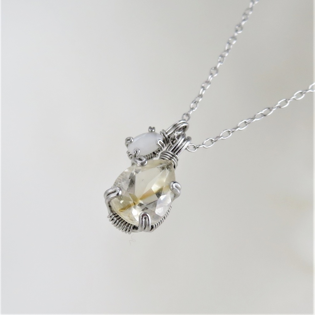 天然石2粒ネックレス 伊達・粟田口・源氏