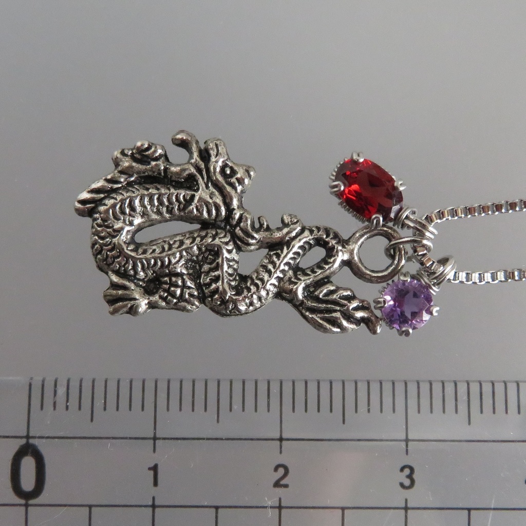 天然石2粒ネックレス 伊達・粟田口・源氏