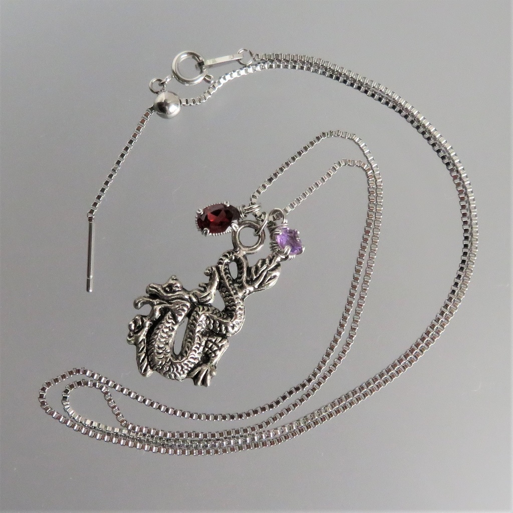 天然石2粒ネックレス 伊達・粟田口・源氏