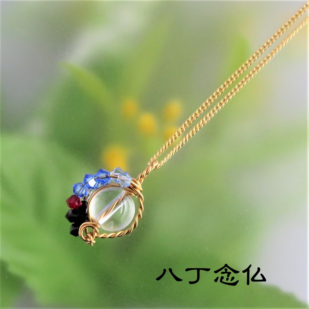 水晶丸玉ネックレス