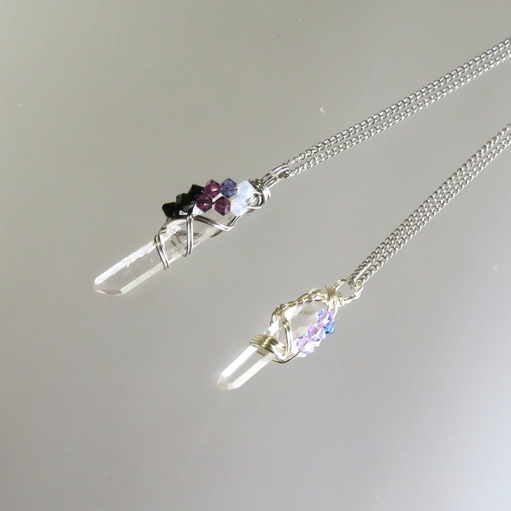 オーダー対応　水晶ポイントネックレス　千子・蜻蛉切