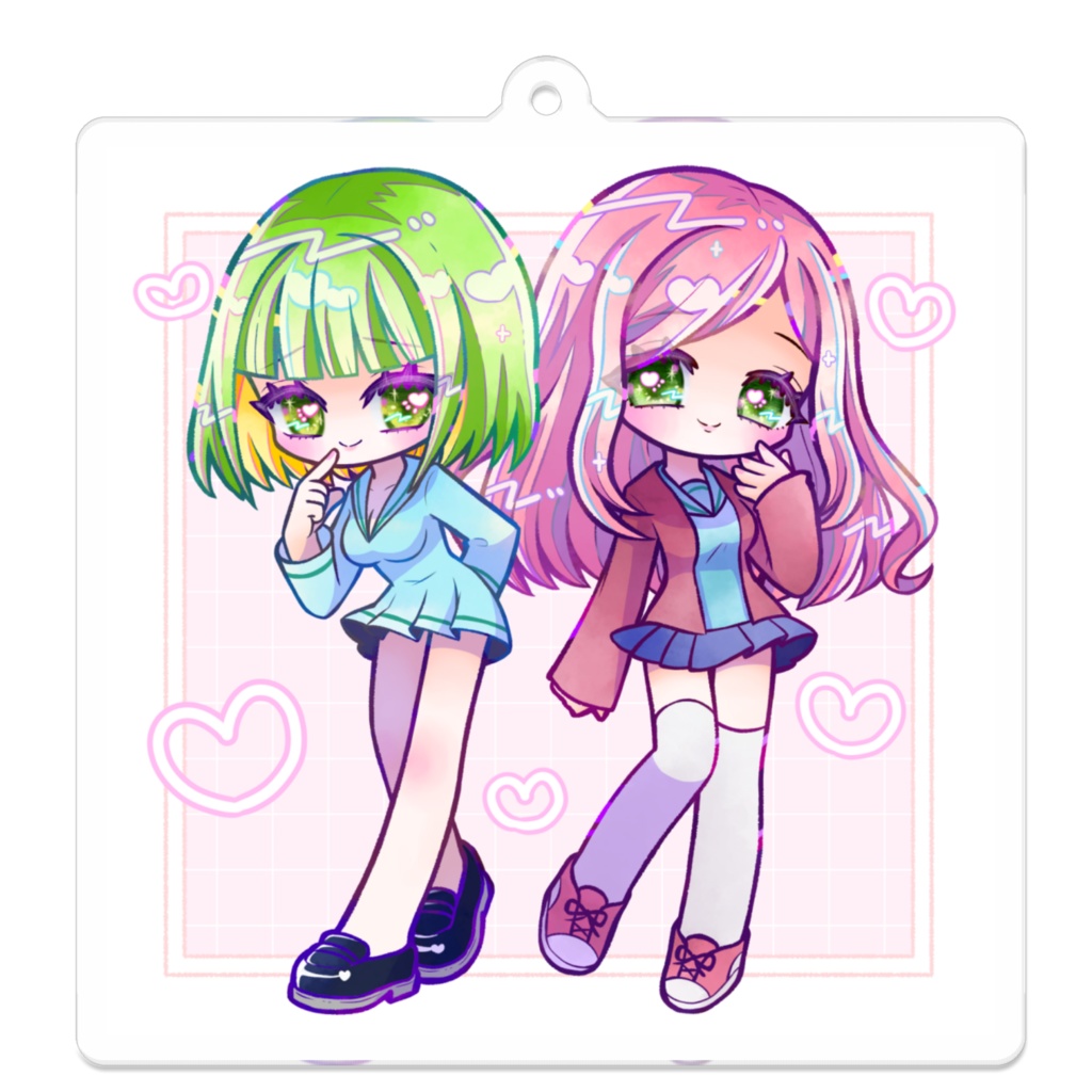 花咲ドロップス すだちと彩子仲良しアクキー