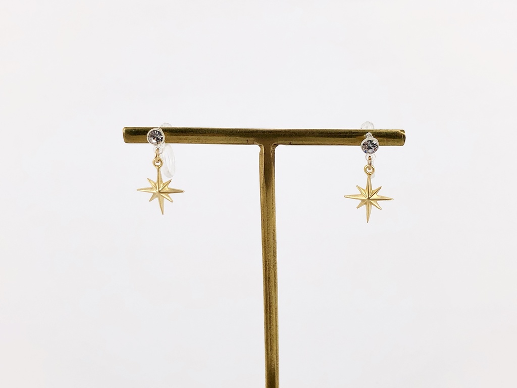 キュービックジルコニアと一等星の冬の星イヤリング