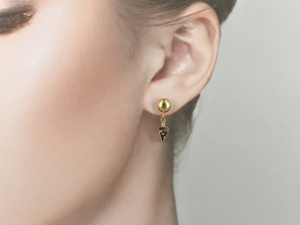 チーズとネズミのピアス・イヤリング ゴールド