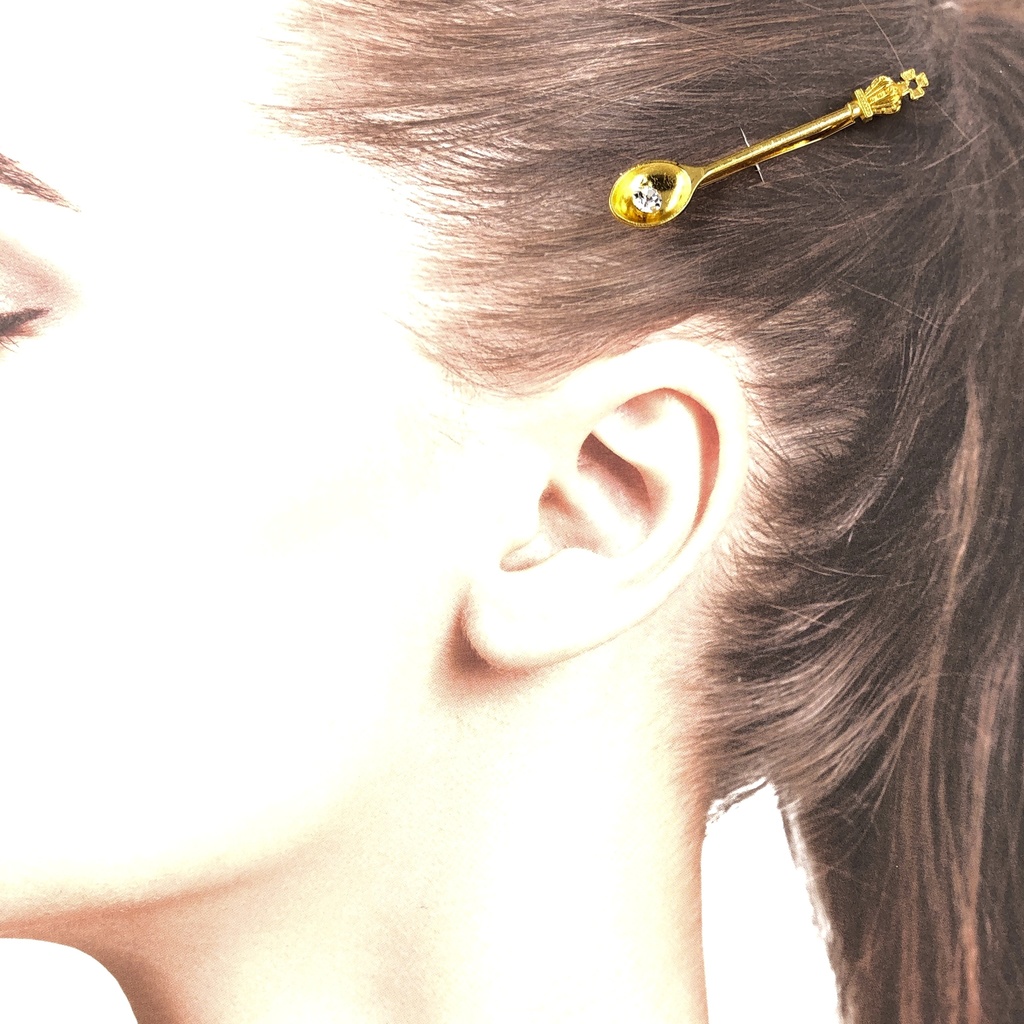 王冠スプーンのヘアピン