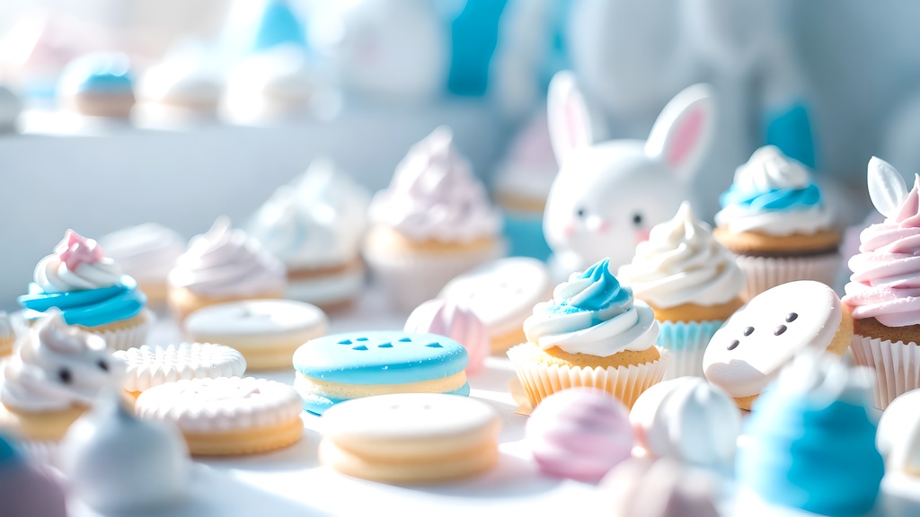 【VTuber配信背景】ホワイトデーのお菓子パーティー素材 7種セット【雑談・歌枠】