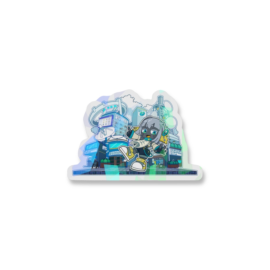 常設_雨浬らてぃホログラムスマホステッカー