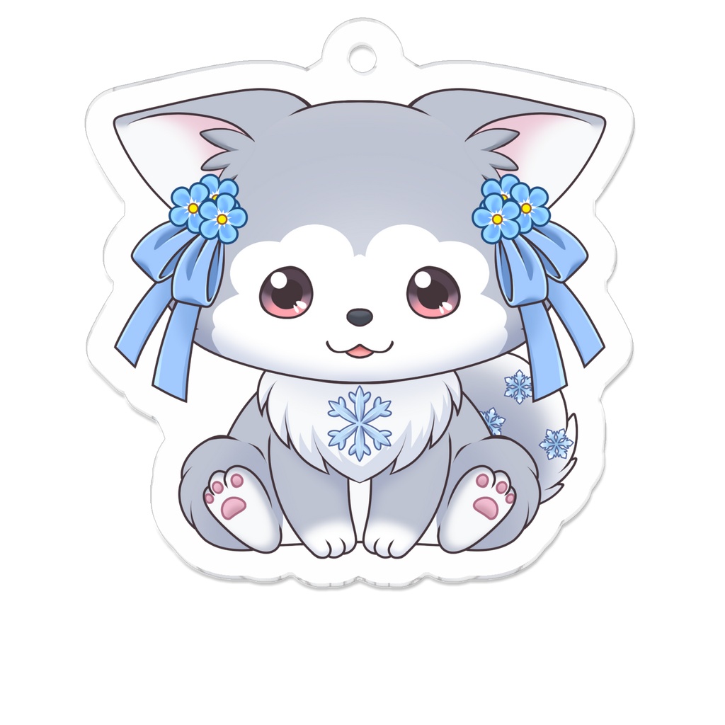 【常設グッズ】初白いちる　イヌ型立ち絵アクリルキーホルダー