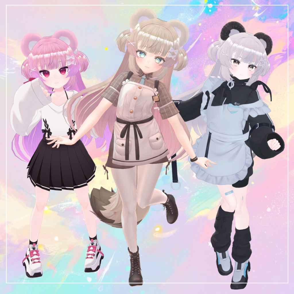 【MA対応髪単体】パステルくまっこヘア