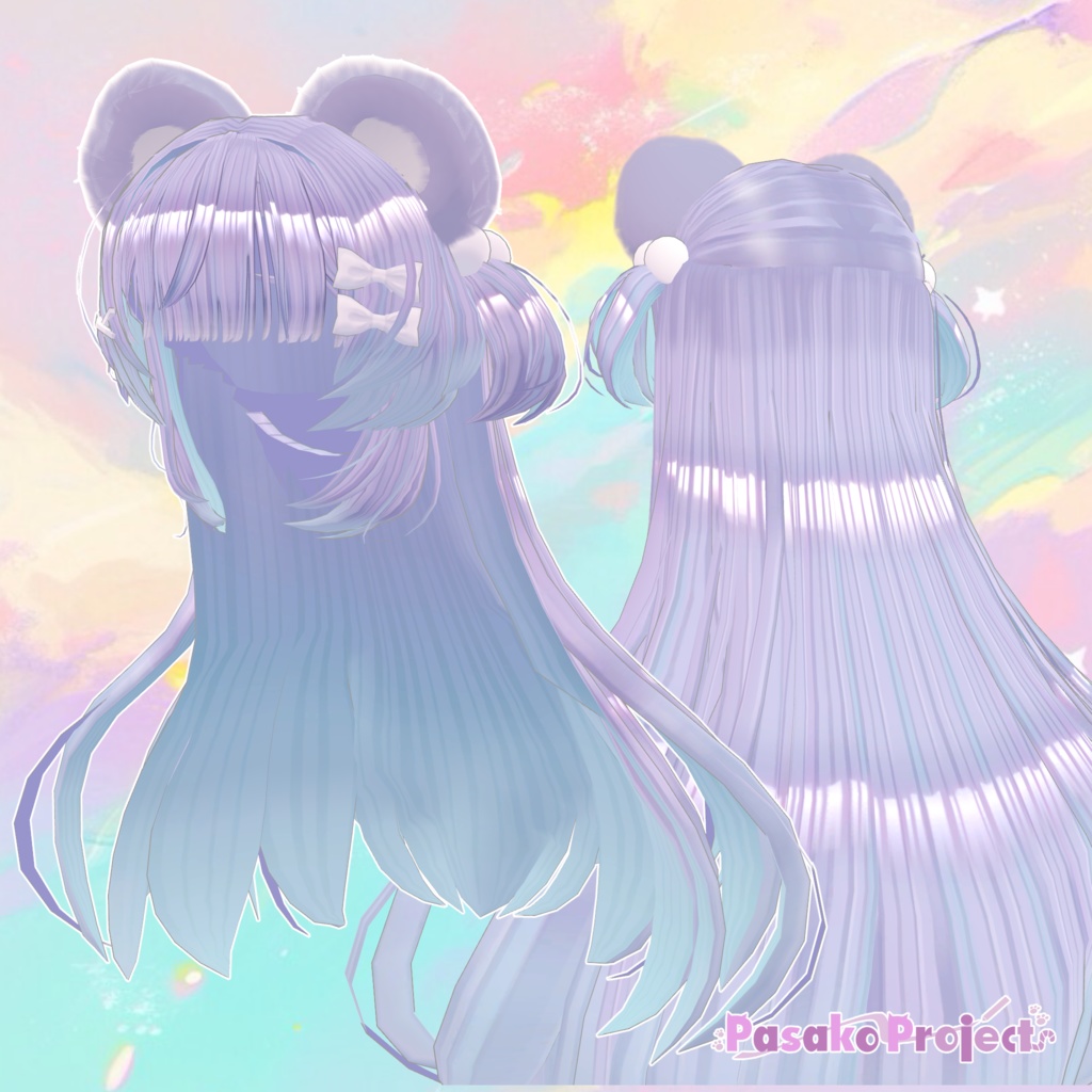 【MA対応髪単体】パステルくまっこヘア