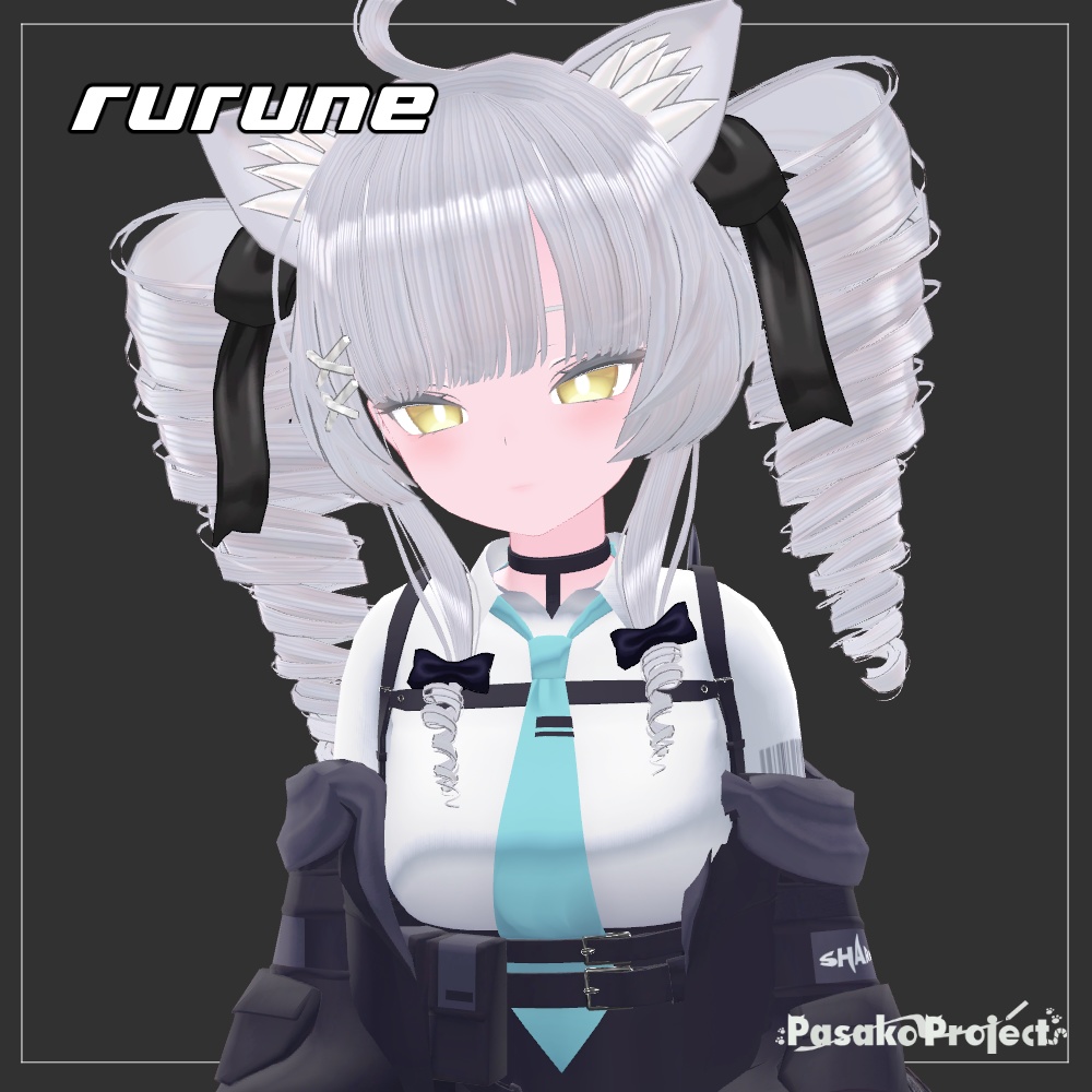 【MA対応】三種あり!猫耳ゴシックツインテール