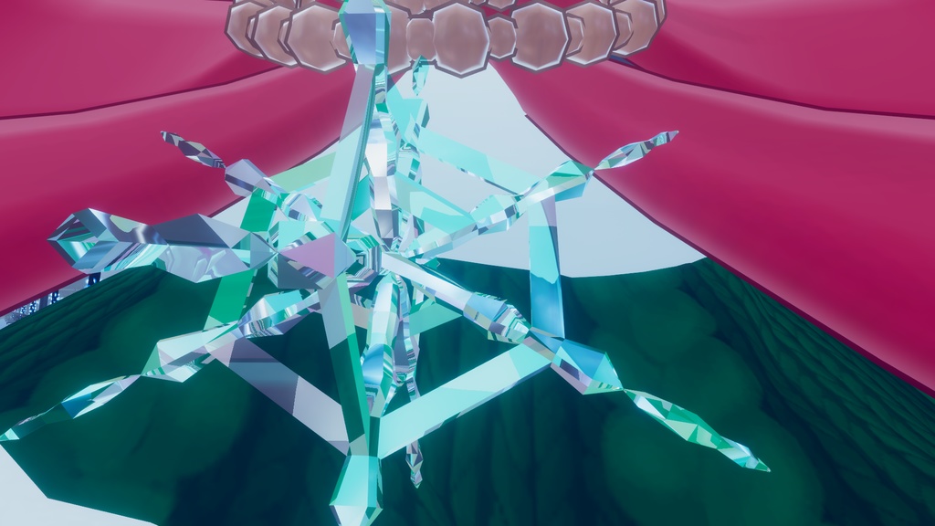 立体的な雪の結晶