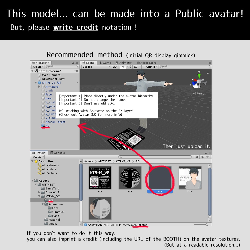(無料有) クローンヒューマン KTR-M_V2(KTR男性型Version2)【VRC想定男性モデル】