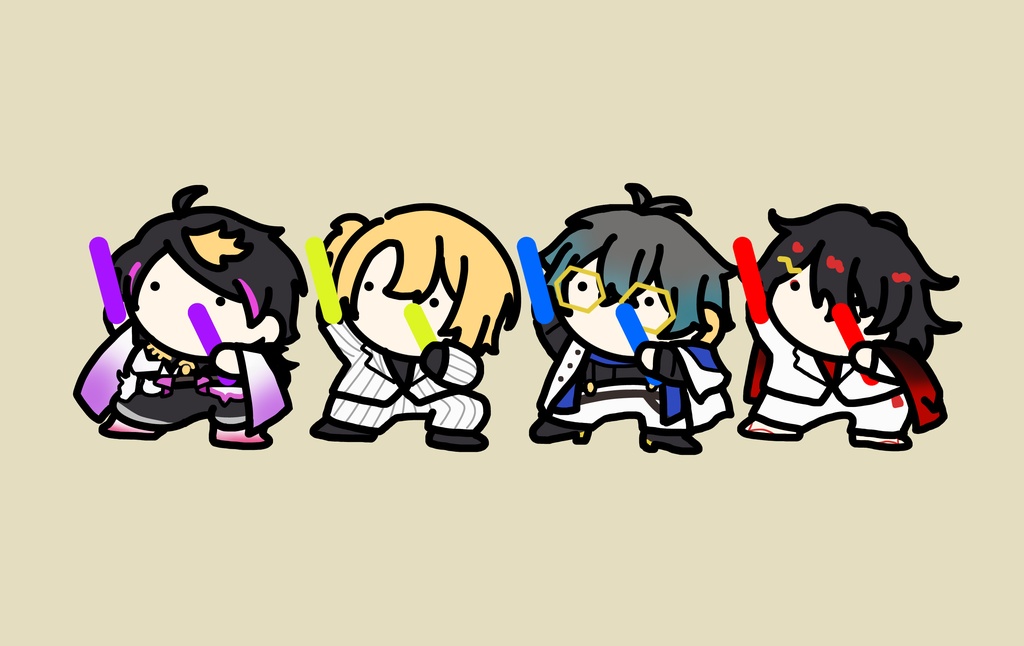 【非公式】キャンバスポーチ　Luxiem【#にじそうさく10】
