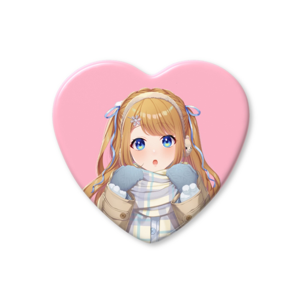 【2025-26冬限定グッズ】きゅるりんっ☆ハート型缶バッジ