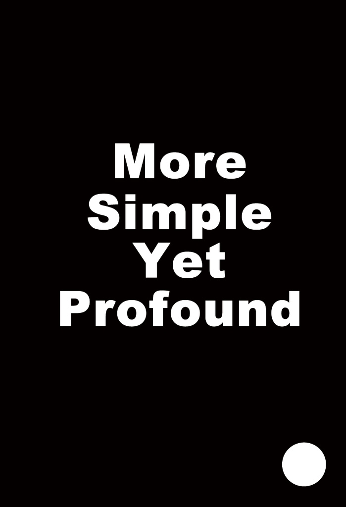 【委託販売】More Simple Yet Profound