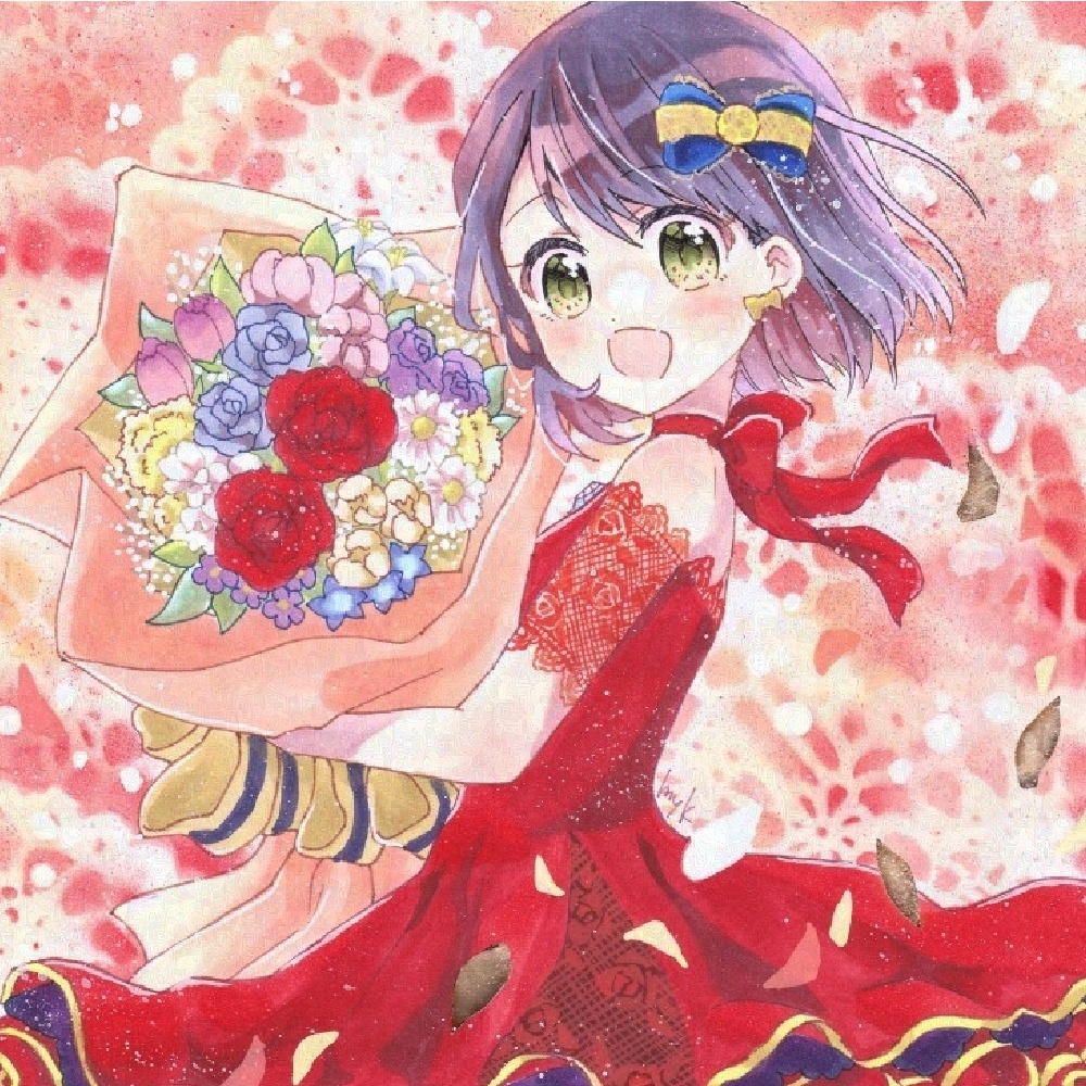 【額装原画】bouquet【インチ】